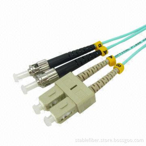 MM Duplex SC-ST OM4 Patch Cord with Ultra Low Back Reflection and Low Insertion Loss